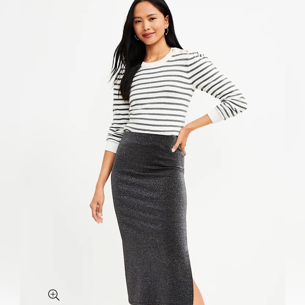 🆕 Shimmer Ponte Midi Skirt